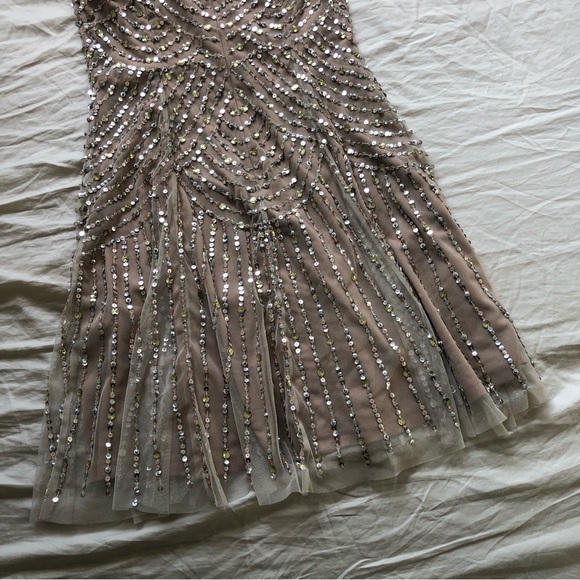 NWT Aidan Mattox Blush Pink Sequin Cocktail Dress - Picture 5 of 7